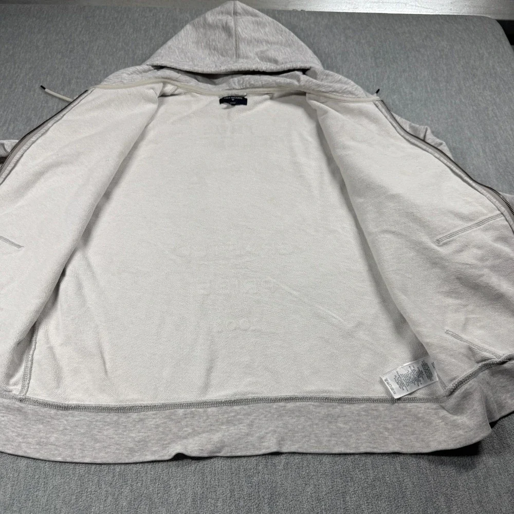 True Religion Hoodie‎ Men's XL Gray Fleece Crafted With Pride Full Zip Gym Coat